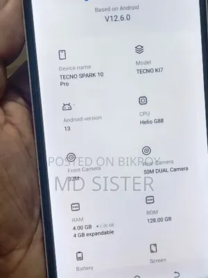 Tecno Spark 10 Pro 128 GB White