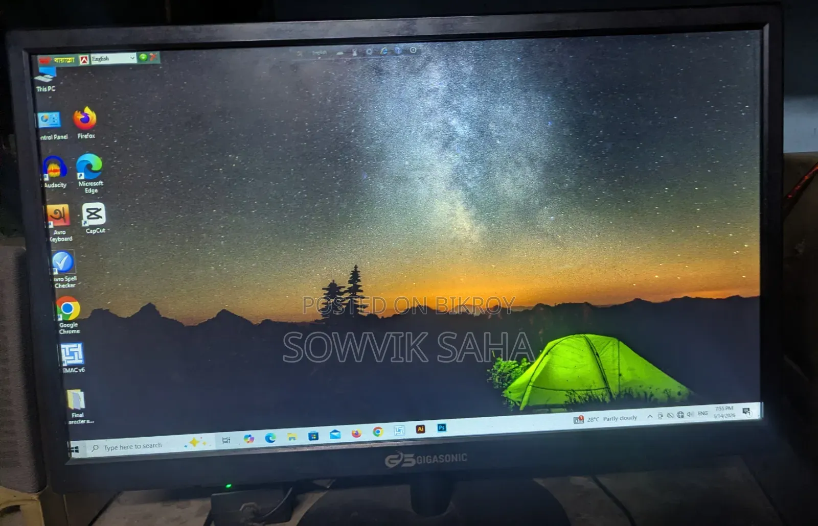 Desktop Computer 16GB Intel Core I5 HDD+SSD 128GB