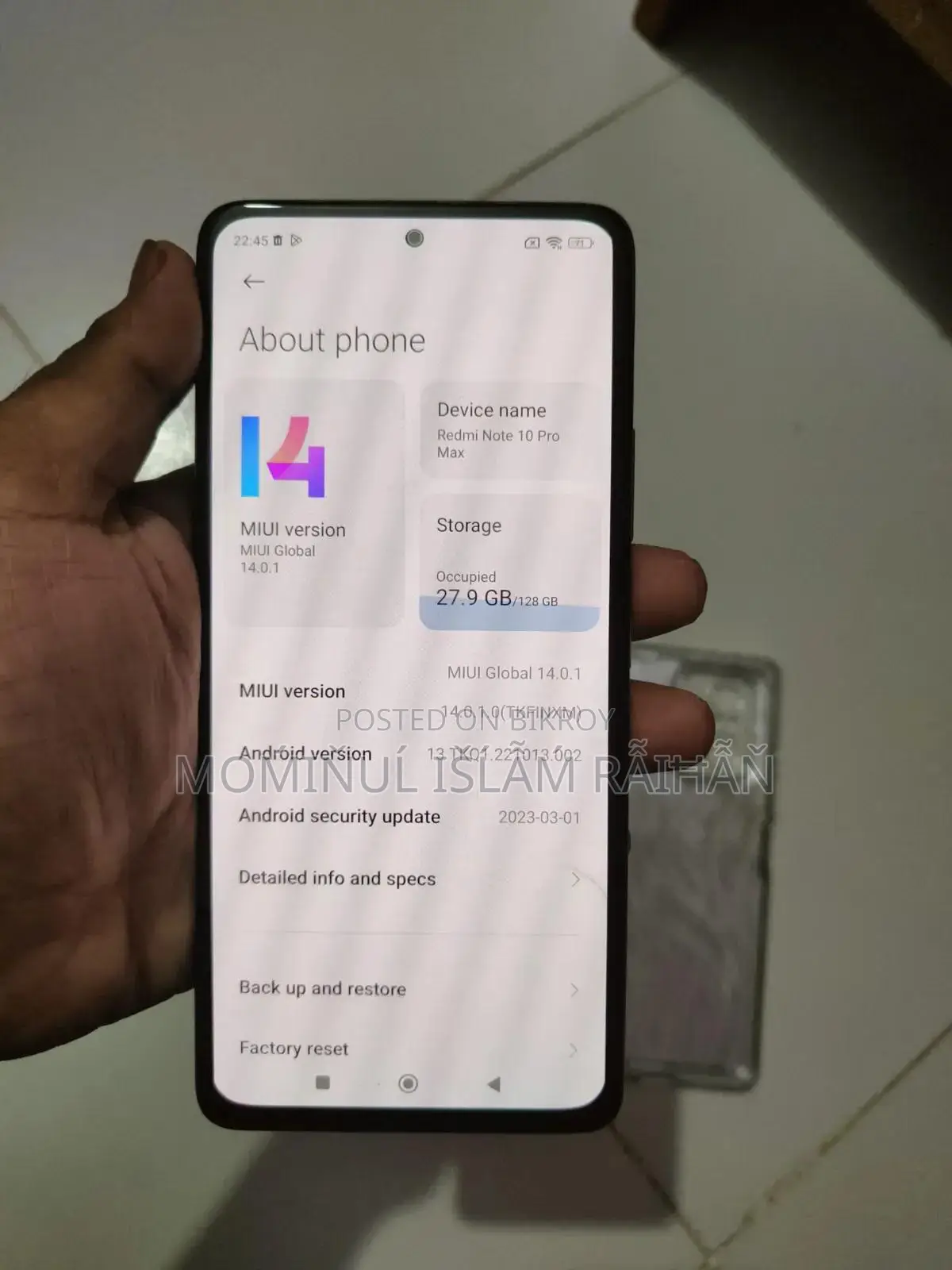 Xiaomi Redmi Note 10 Pro Max 128 GB