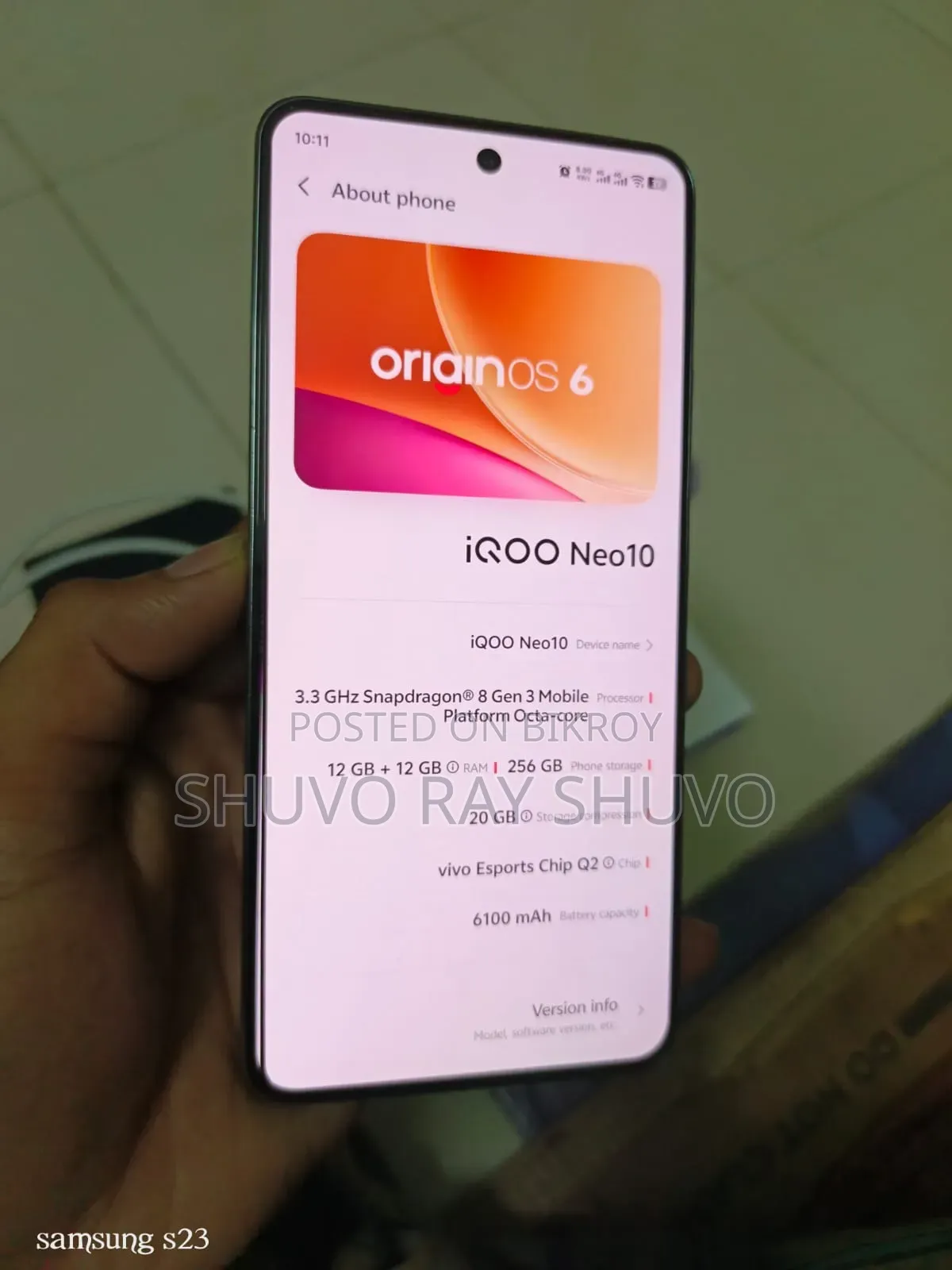 Vivo iQOO Neo10 256 GB Yellow