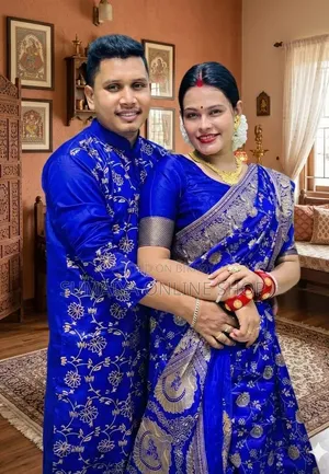 শাড়ি পাঞ্জাবি কাপল ড্রেস সাথে ব্লাউজ পিস