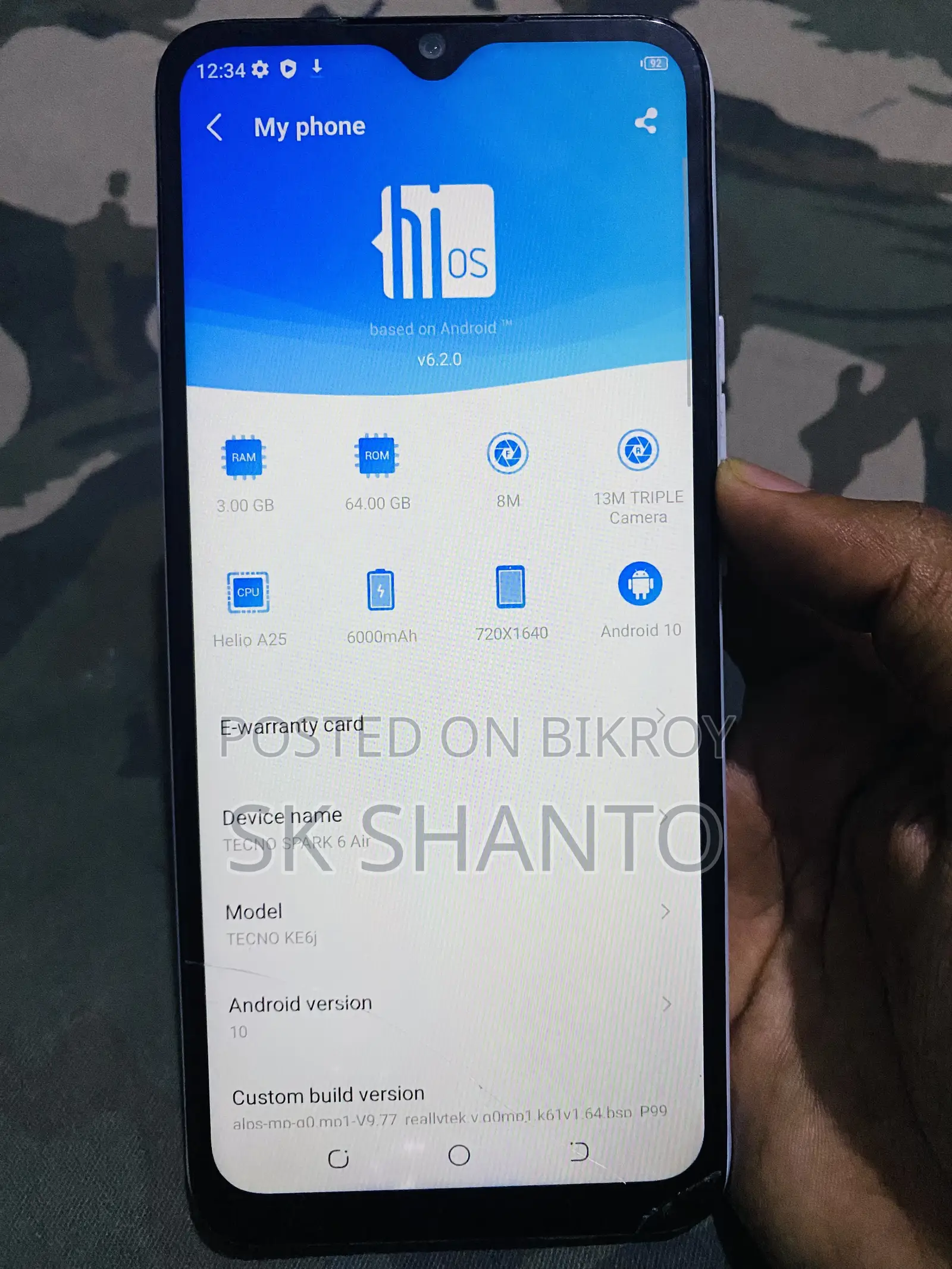 Tecno Spark 6 Air 64 GB White