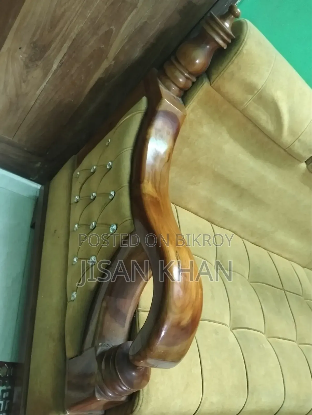 L Shape Segun Wood Fresh Sofa Set Urgent Sell