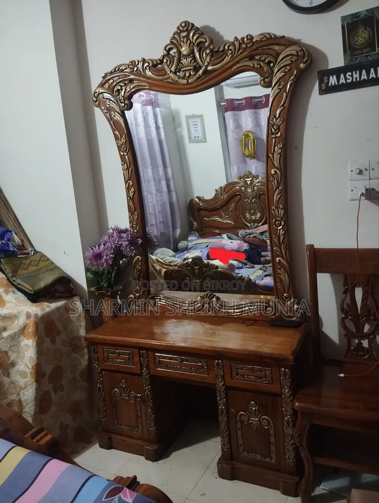 Teak wood dressing table