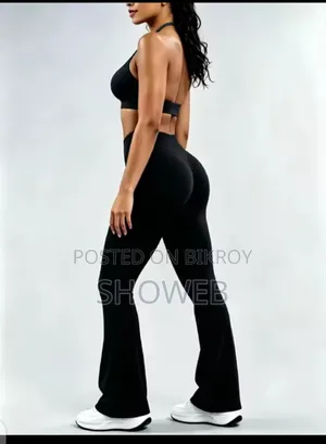 Yoga Set Women Seamless Halter Neck Body Shaping Top