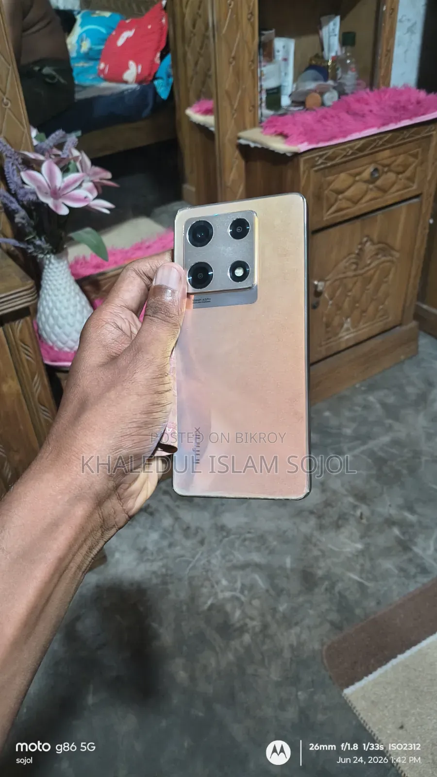 ইনফিনিক্স নোট ৩০ প্রো ২৫৬ জিবি রোজ গোল্ড