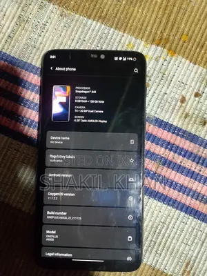 ওয়ানপ্লাস ৬ ১২৮ জিবি ব্ল্যাক