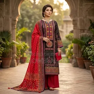 Gorgeous Aarong Boutique Karchupi Three-Piece