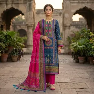 Gorgeous Aarong Boutique Karchupi Three-Piece
