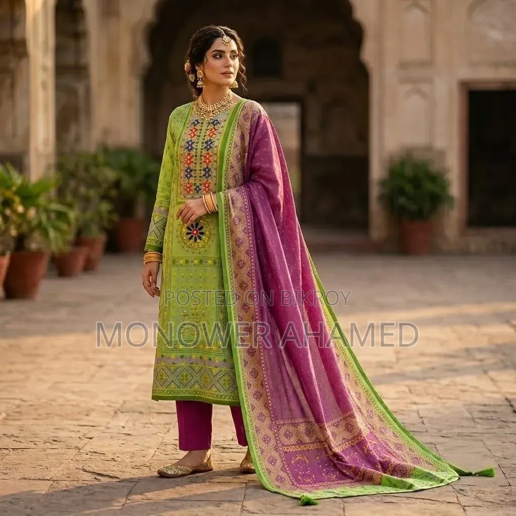 Gorgeous Aarong Boutique Karchupi Three-Piece