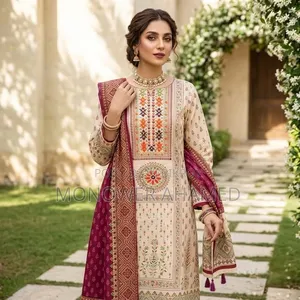 Gorgeous Aarong Boutique Karchupi Three-Piece