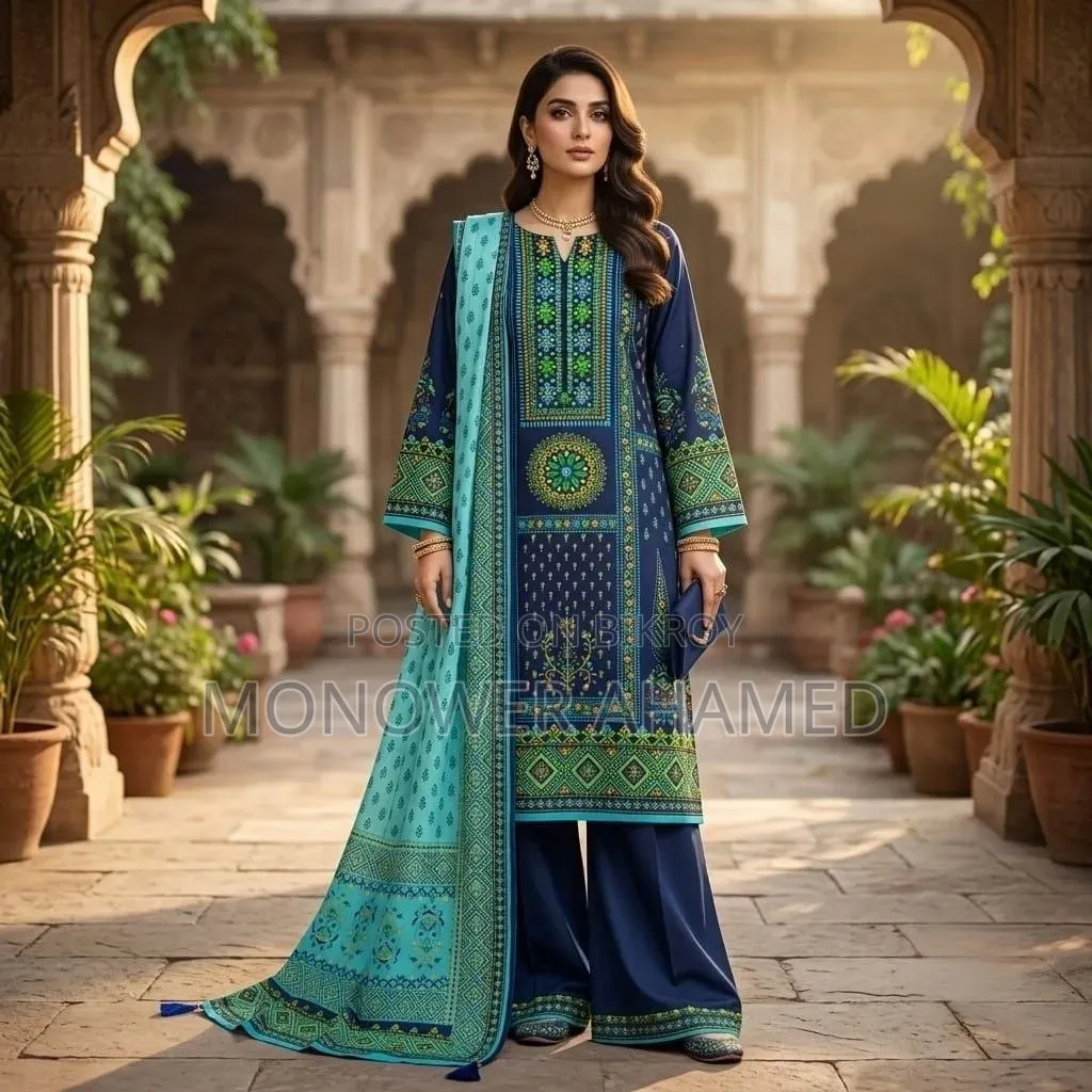 Gorgeous Aarong Boutique Karchupi Three-Piece