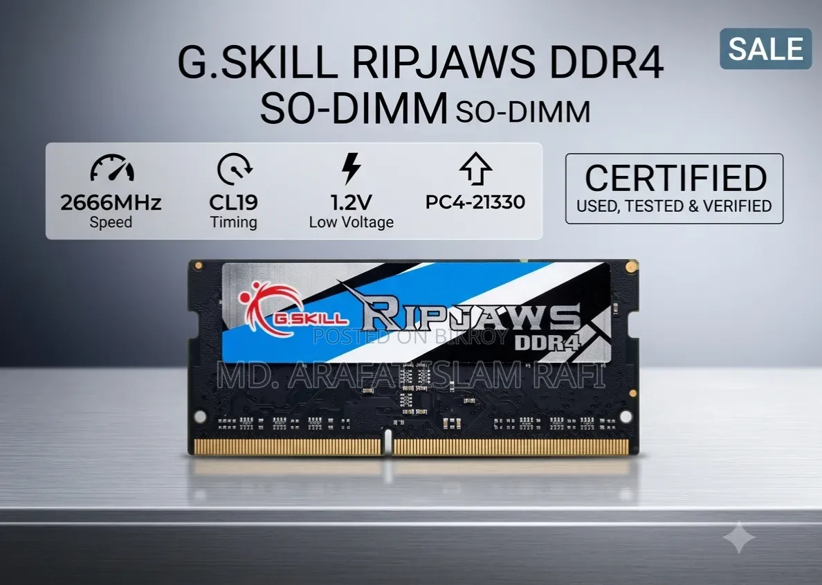 G.Skill Ripjaws Ddr4 Laptop Ram - Excellent Condition