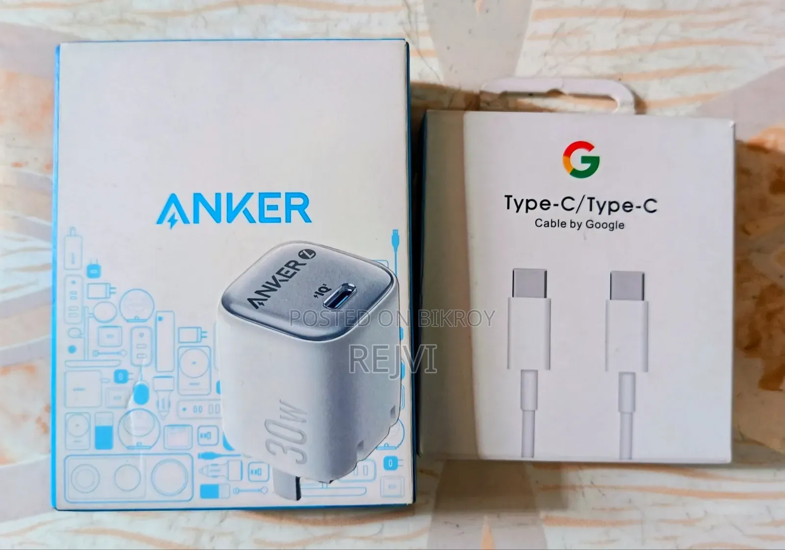 Anker Zolo 30w Type C Adapter With - Google Original Cable