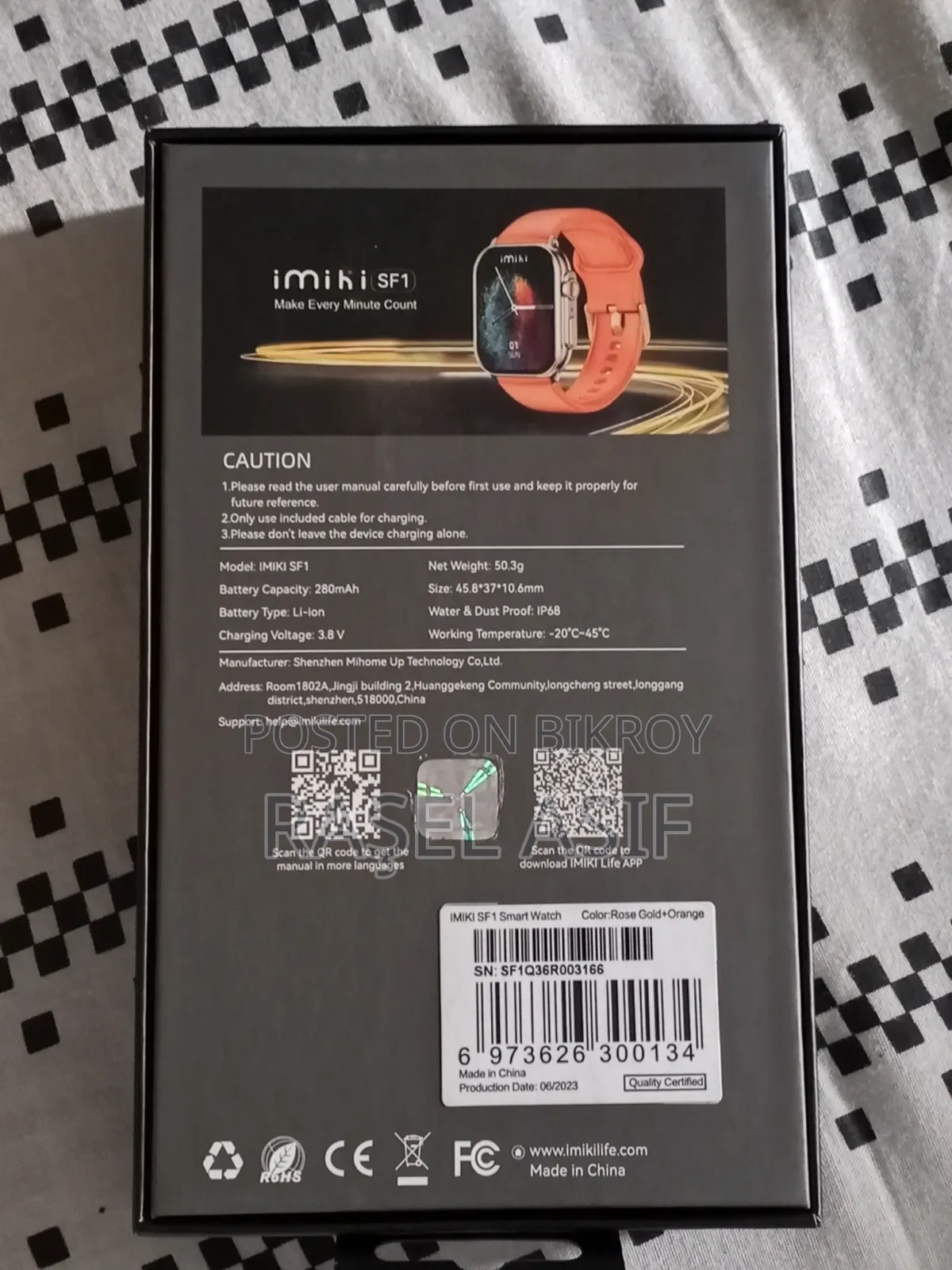 Imiki Smart Watch Sf1