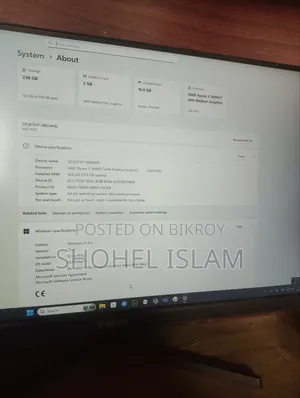Desktop Computer Acer Aspire C22-720 16GB AMD Ryzen 5 SSD 256GB
