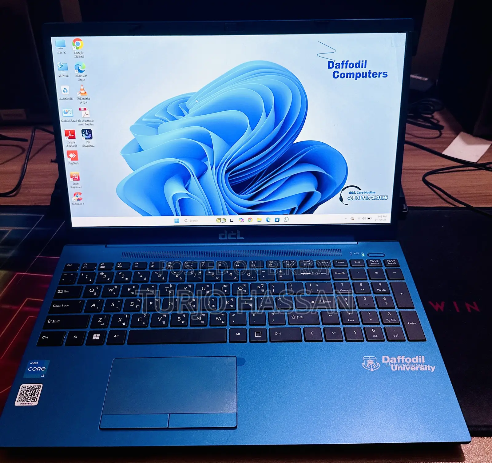 Laptop 8GB Intel Core i3 SSD 512GB