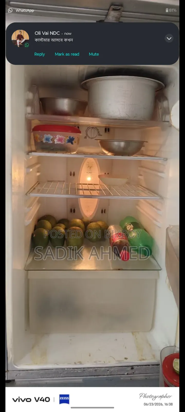 LG Refrigerator for sale, both normal and deep freezer work well