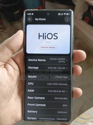 Tecno Camon 40 Pro 4G 256 GB Black