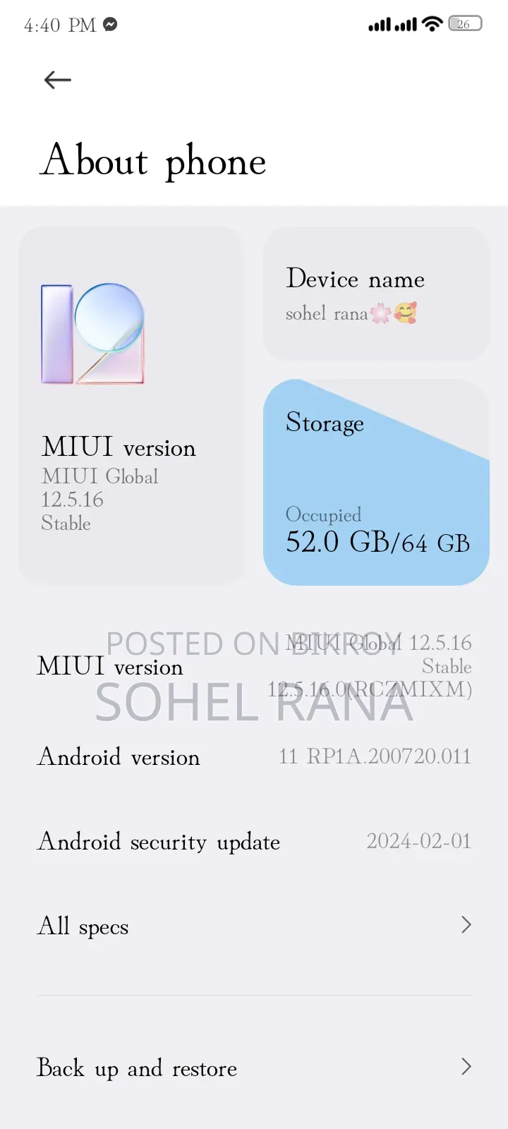 Xiaomi Redmi 10A 64 GB Purple