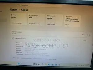 Desktop Computer 8GB AMD Ryzen 5 SSD 256GB