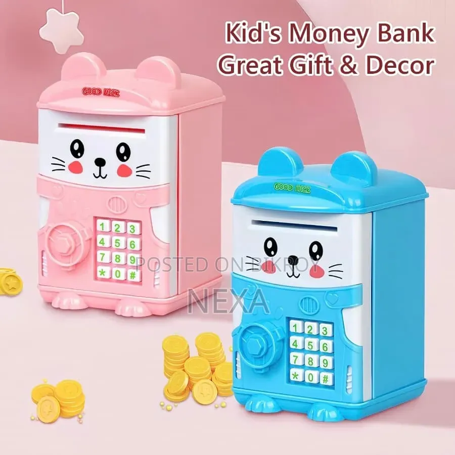 Kids Atm Money Saving Bank – Cute Password Piggy Bank B0536