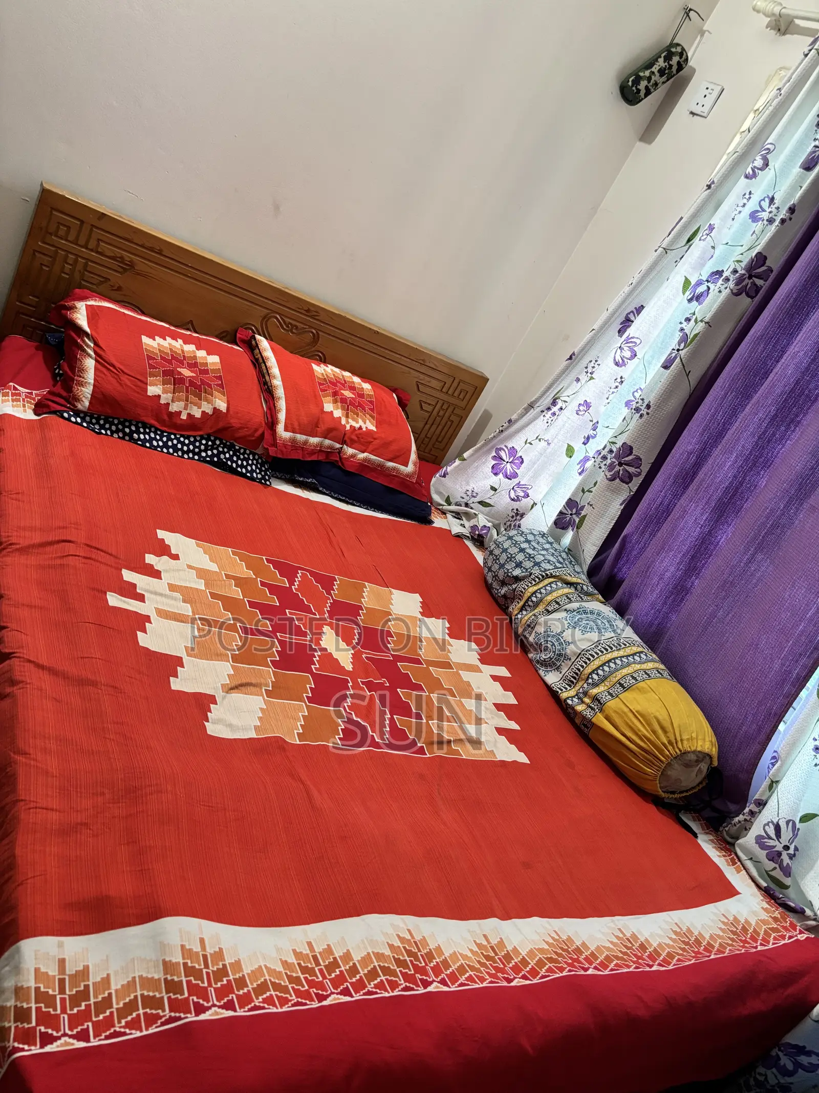 Bed and mattress for sale (5x7 feet) — urgent sale