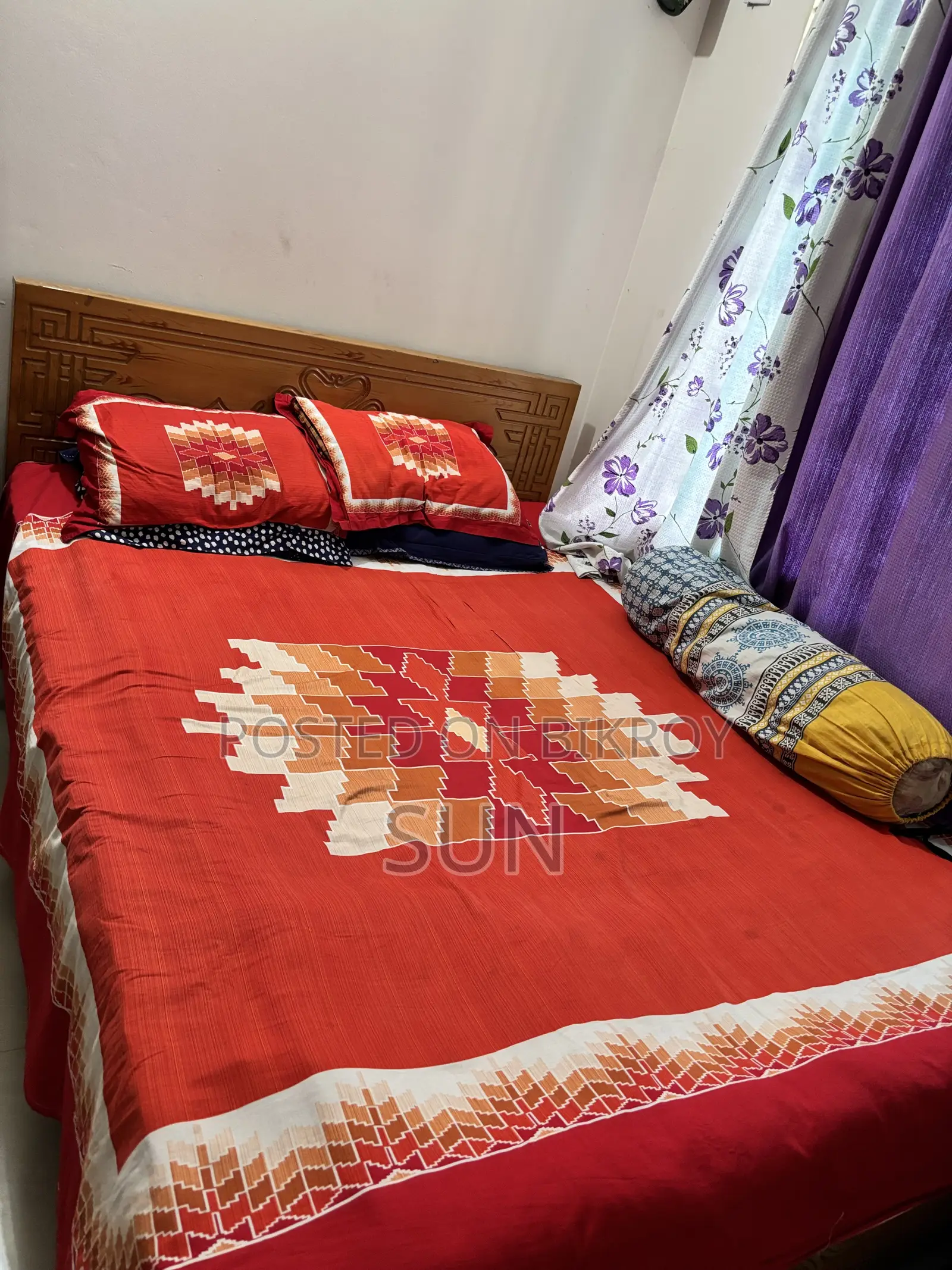 Bed and mattress for sale (5x7 feet) — urgent sale