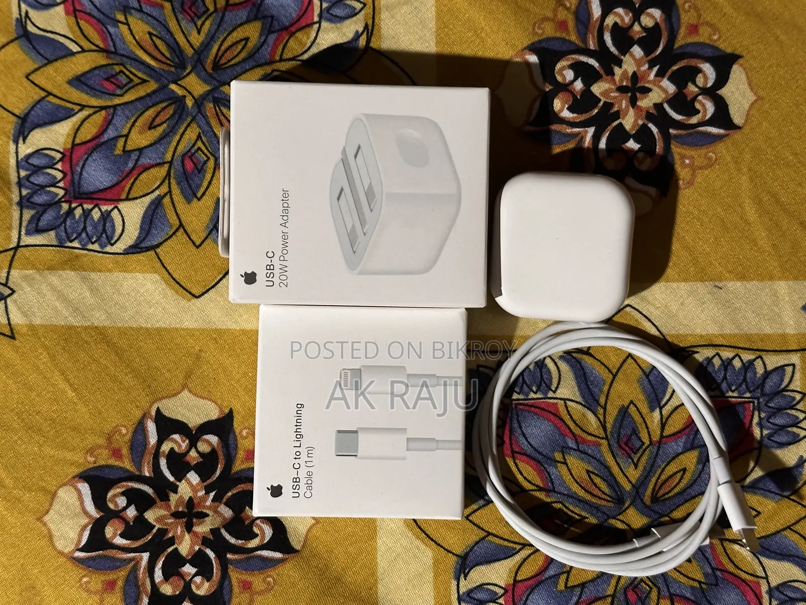 Apple 20W Power Adapter and Lightning Cable