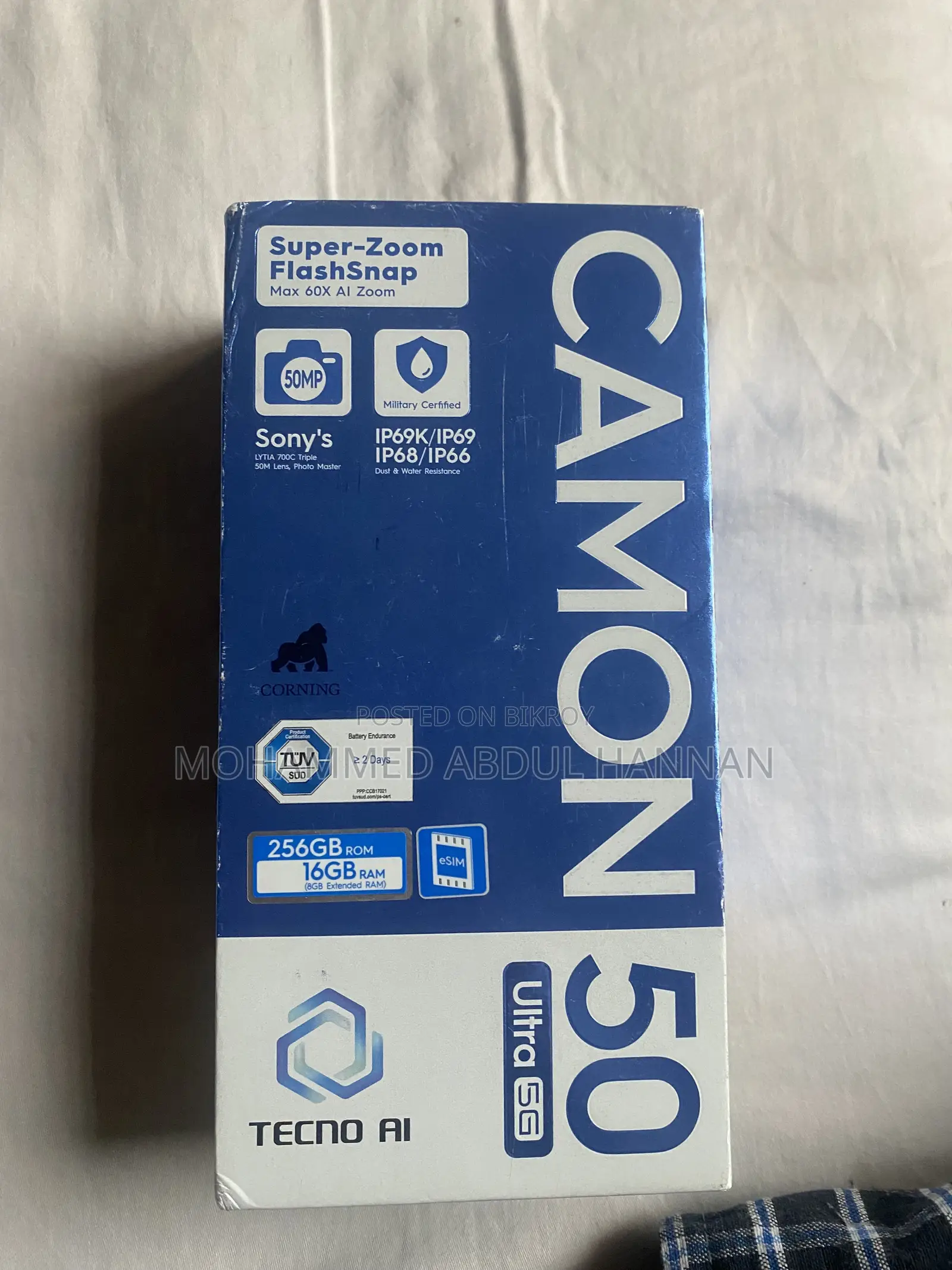 New Tecno Camon 50 Ultra 256 GB Gray