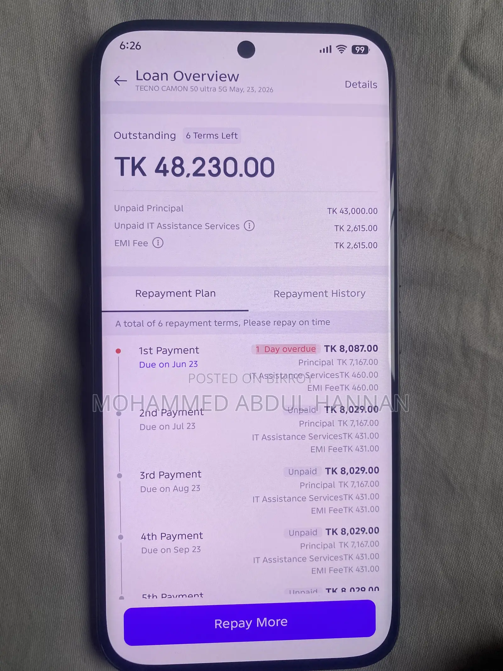 New Tecno Camon 50 Ultra 256 GB Gray