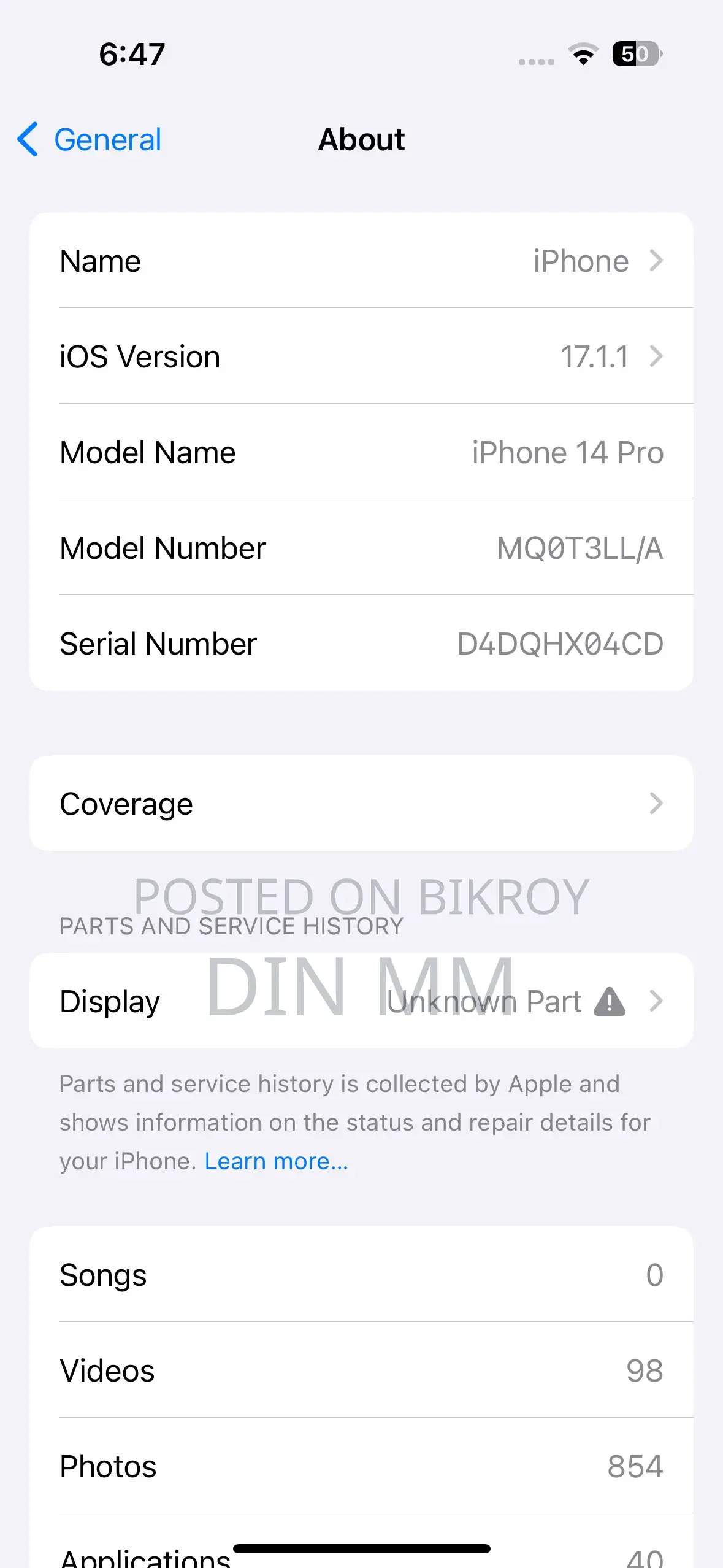 Apple iPhone 14 Pro 256 GB Black