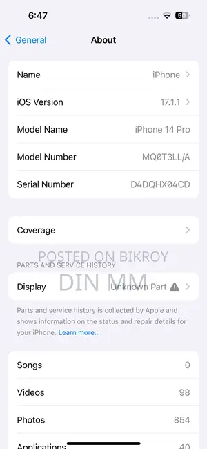 Apple iPhone 14 Pro 256 GB Black