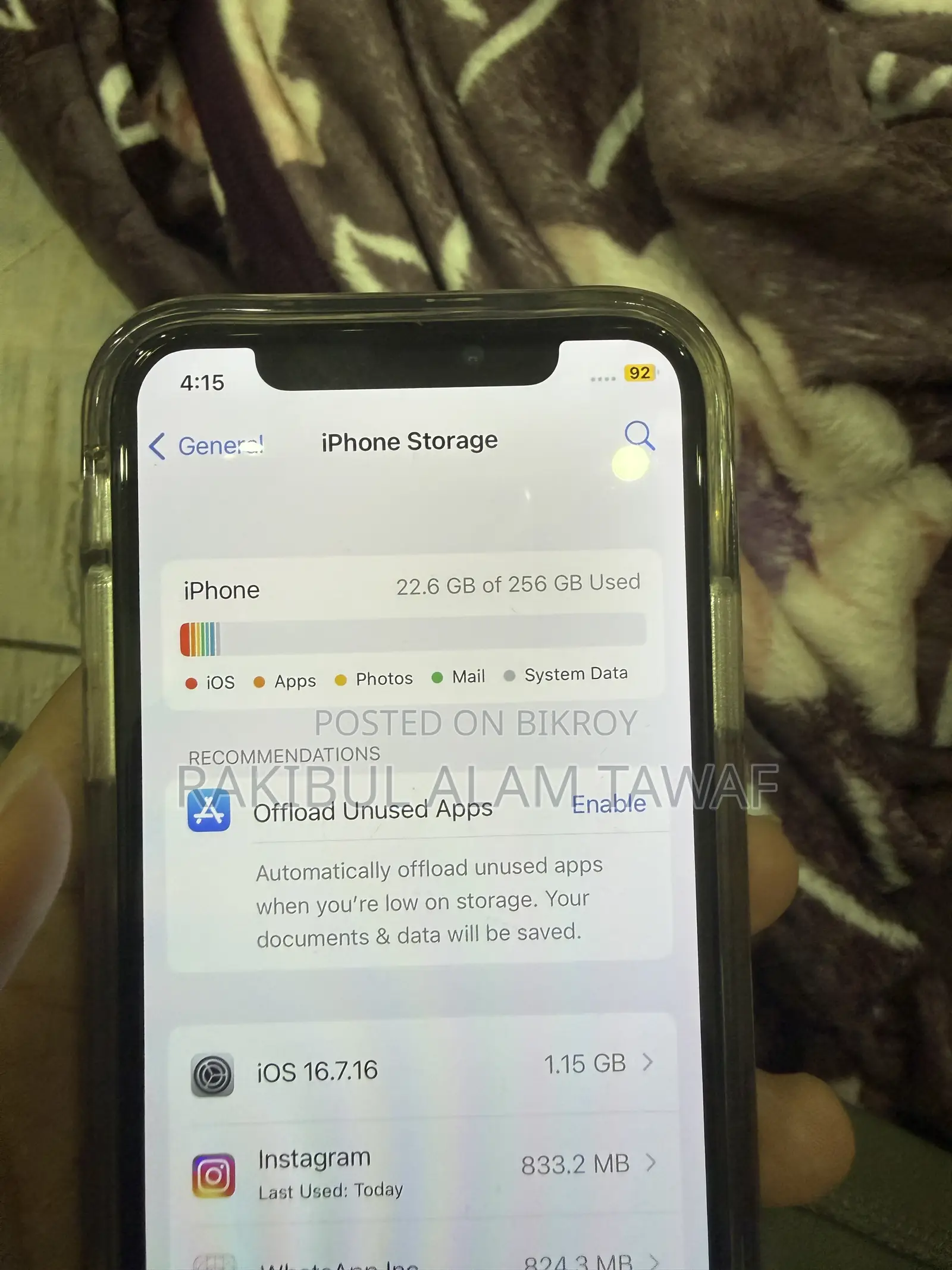 New Apple iPhone X 256 GB Black