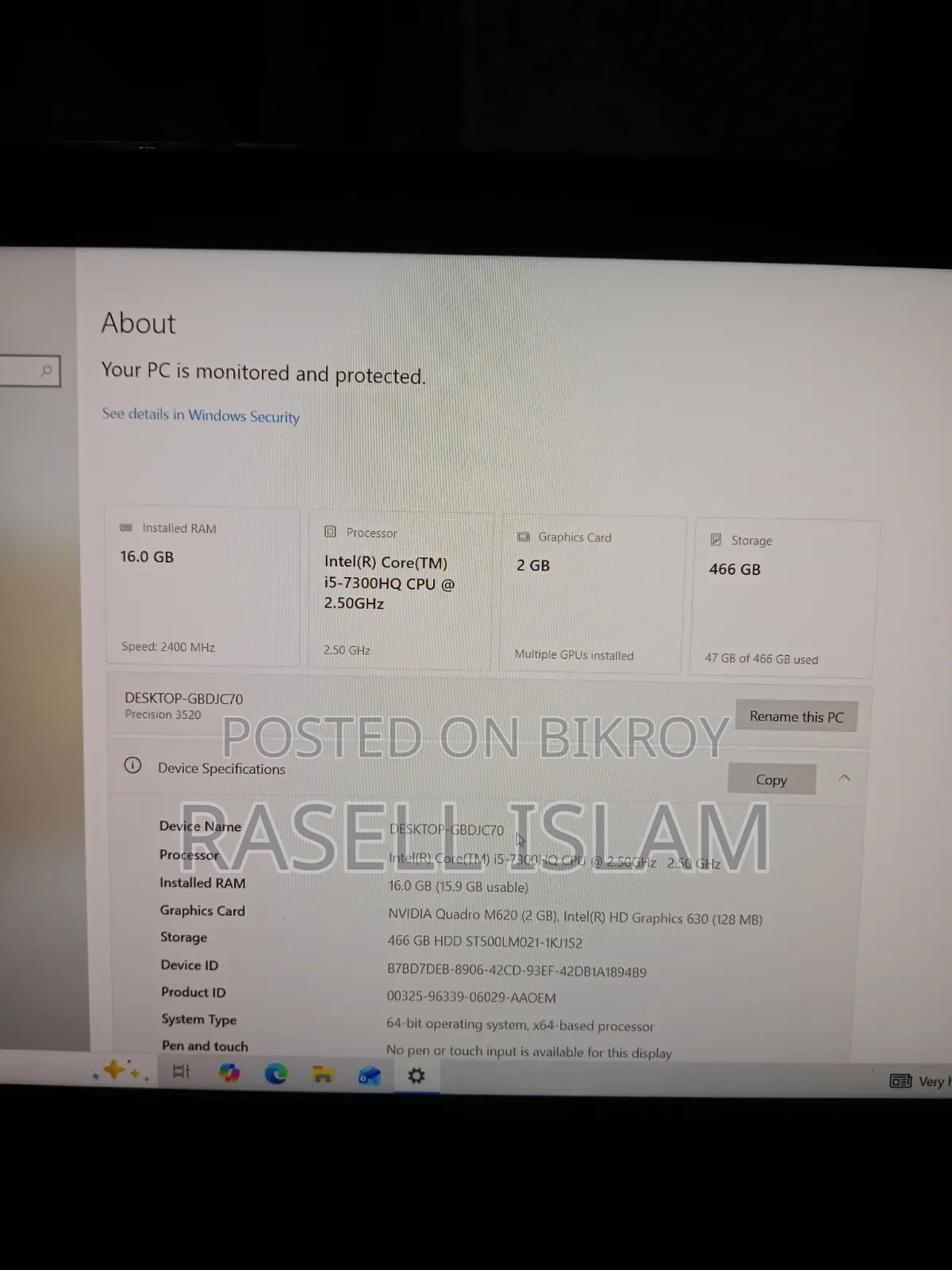 Laptop Dell Latitude 7300 16GB Intel Core i5 HDD+SSD 512GB