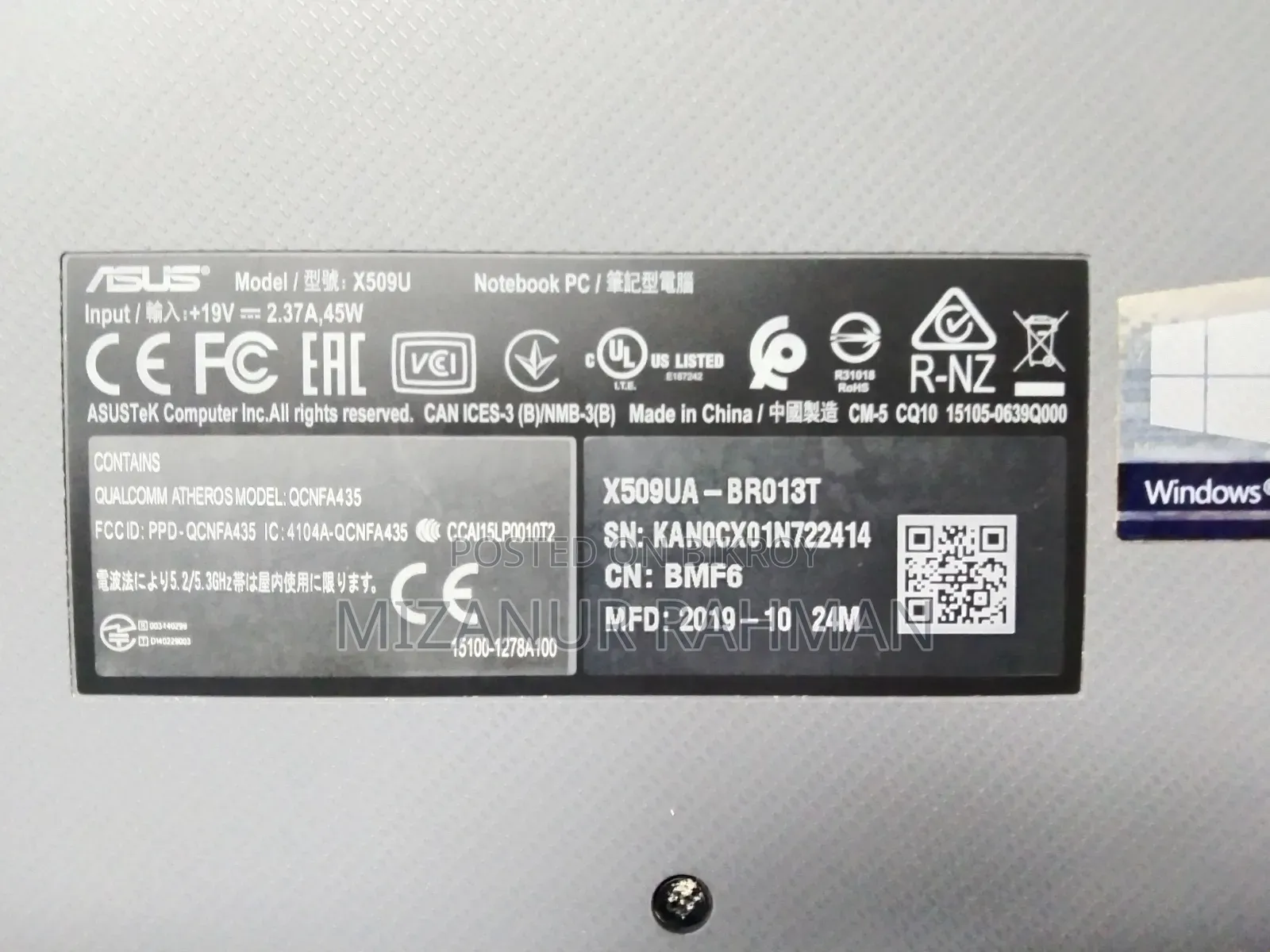 Laptop Asus 4GB Intel Core i3 HDD+SSD 1T