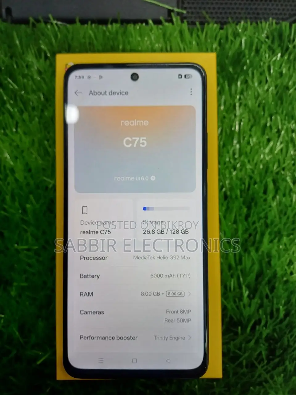 Realme C75 128 GB ধূসর