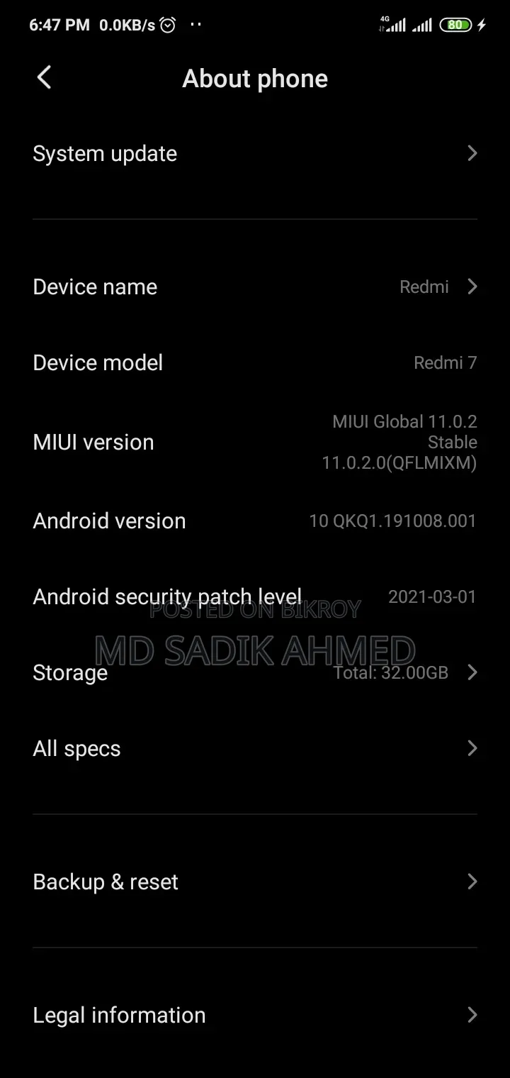 Xiaomi Redmi 7 32 GB Black