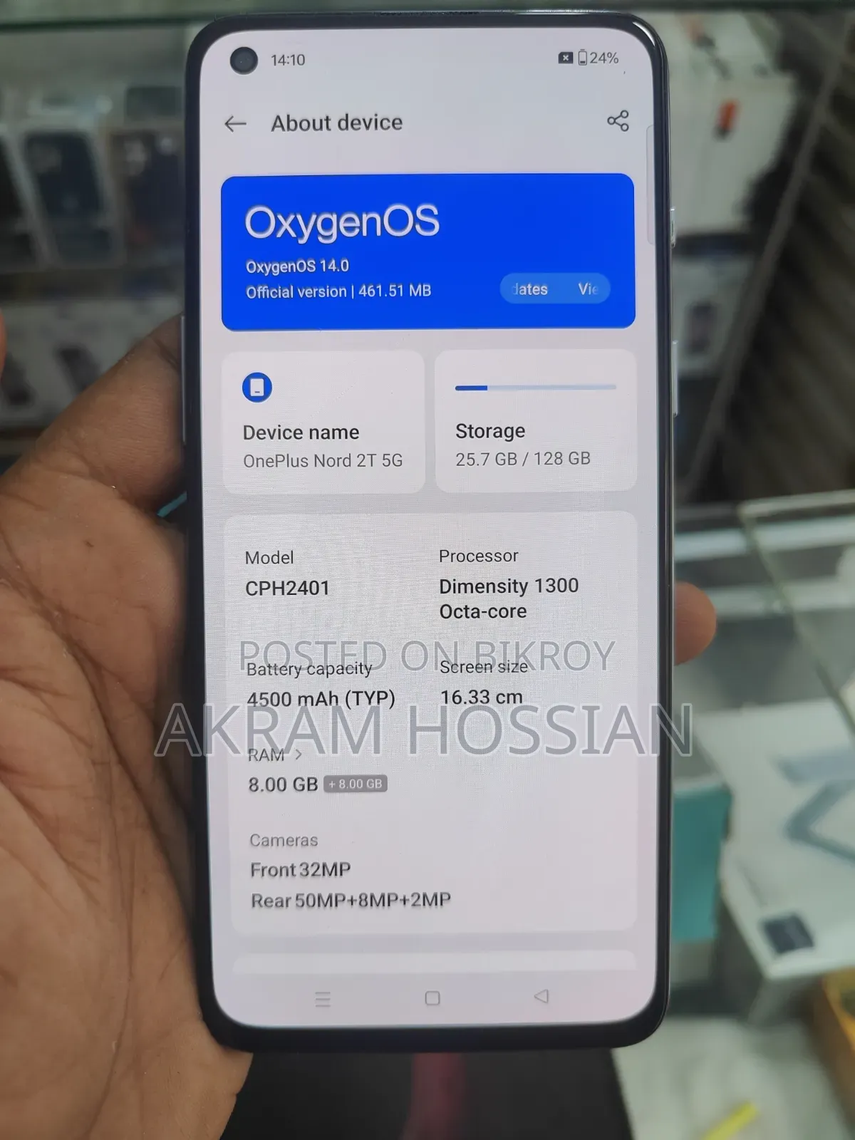 OnePlus Nord 2T 128 GB Gray