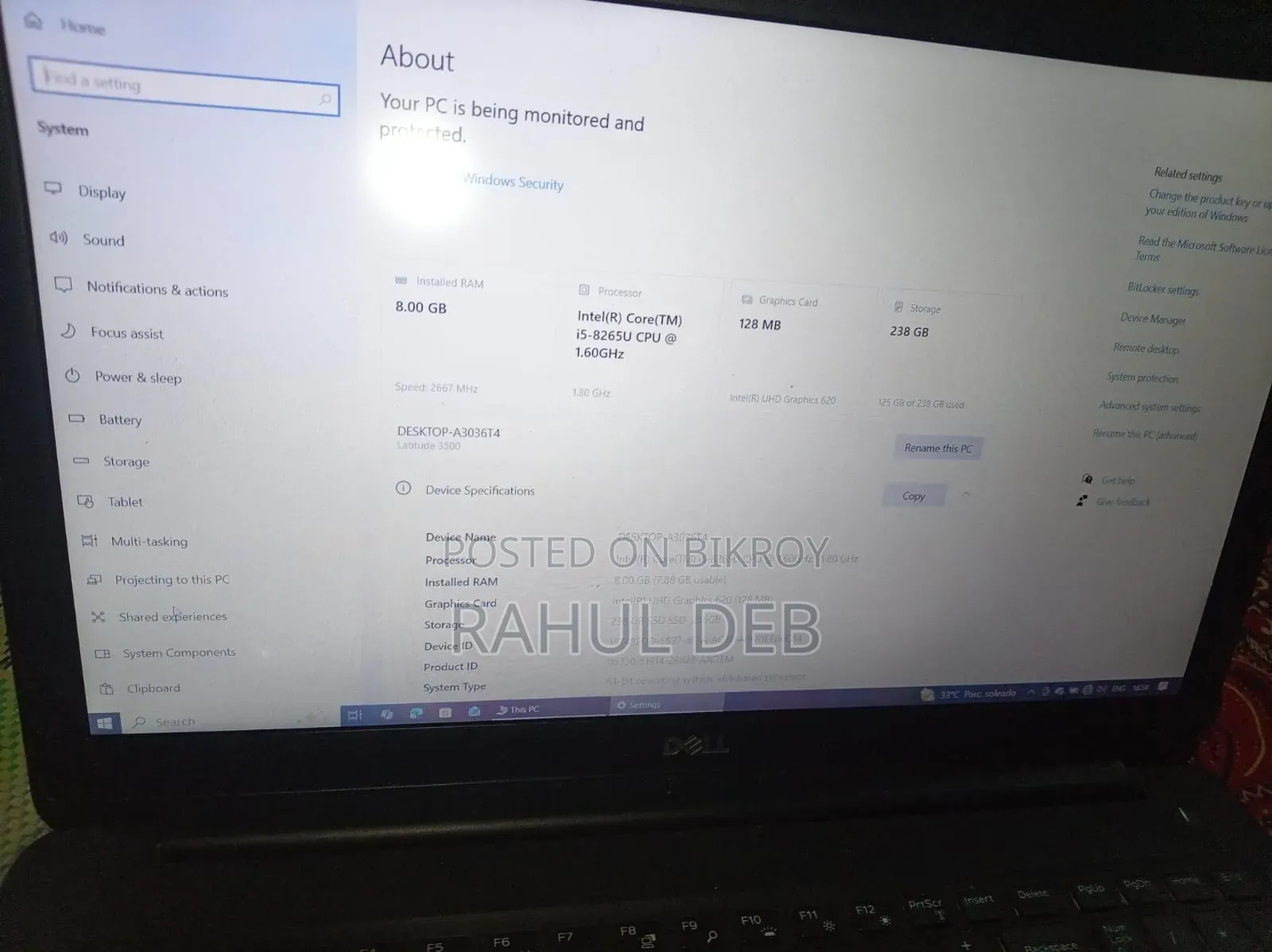 Laptop Dell Latitude 3520 8GB Intel Core i5 SSD 128GB