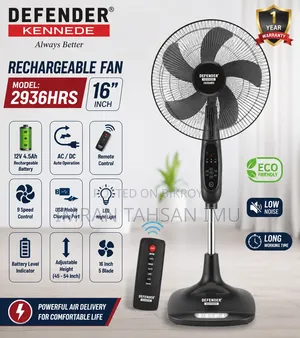 Rechargeable Fan Nova 2936hrs 16"