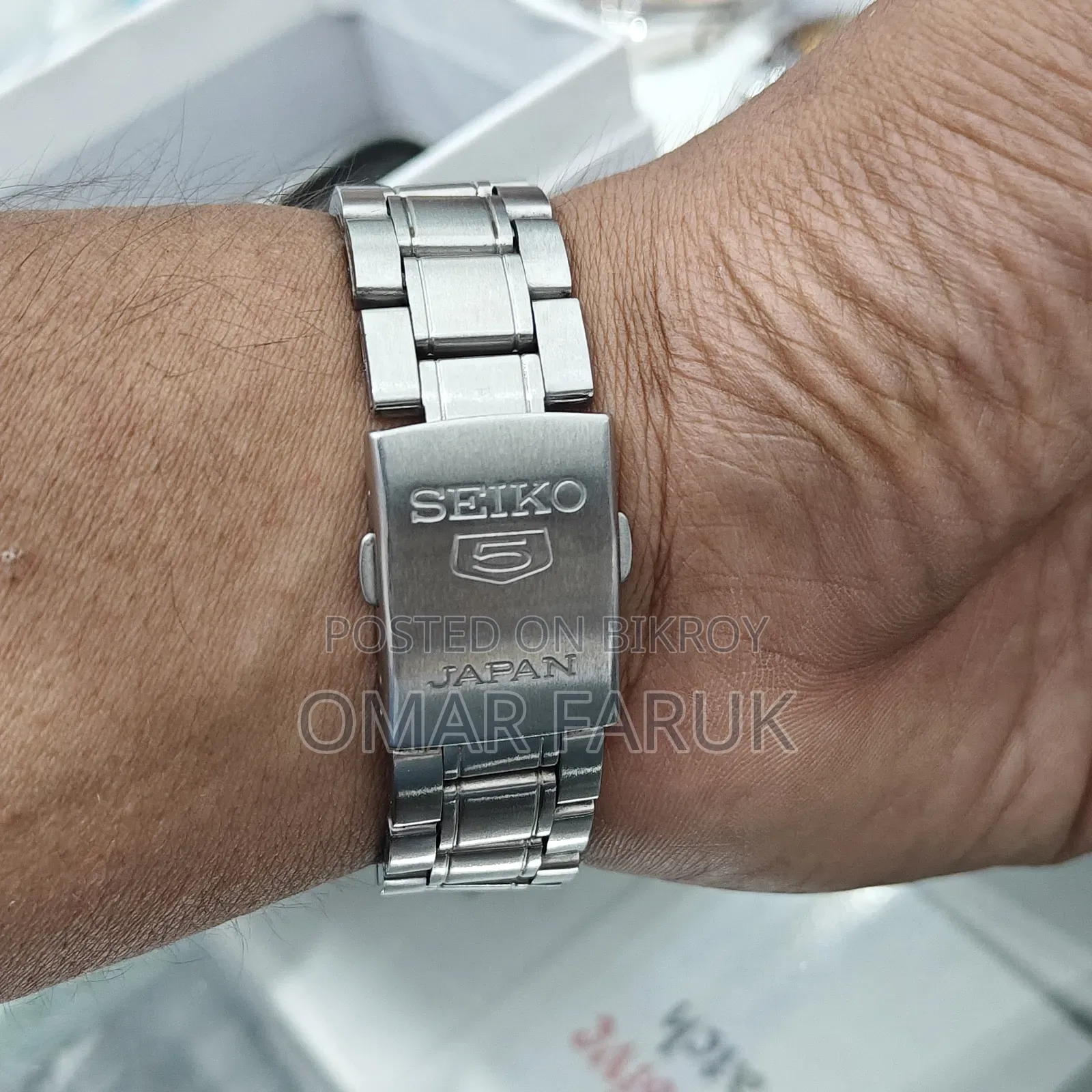 Seiko 5 Automatic 21 Jewels White Dial Men's Watch (Made in Japan)