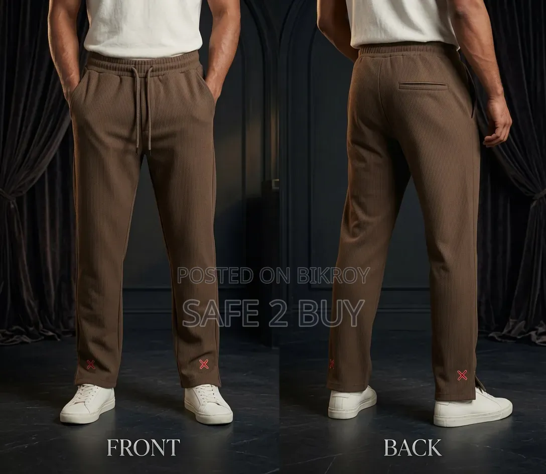  Premium Ribbed Textured Casual Trouser for Men | Stylish Signature