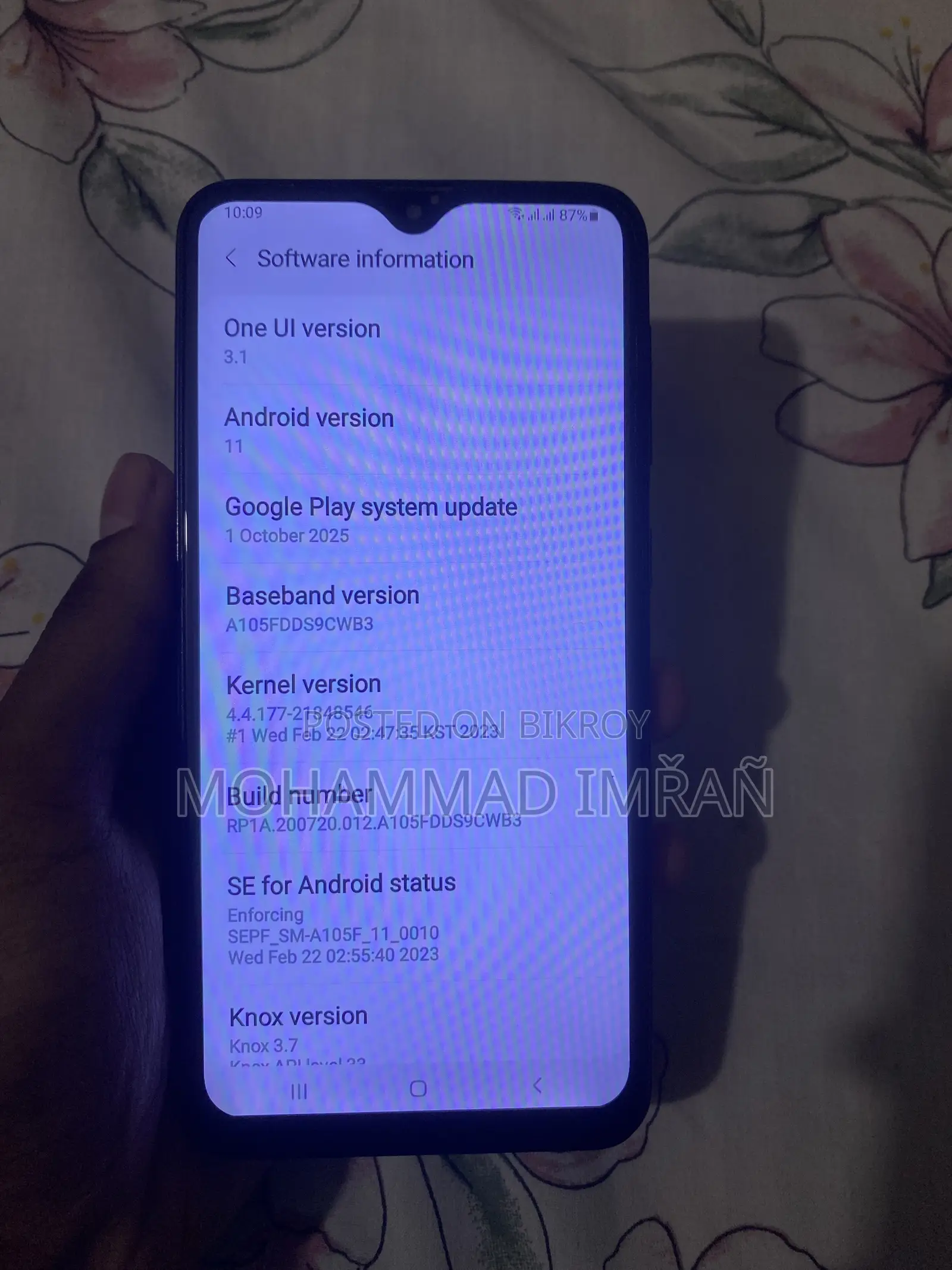 Samsung A10 32 GB Blue