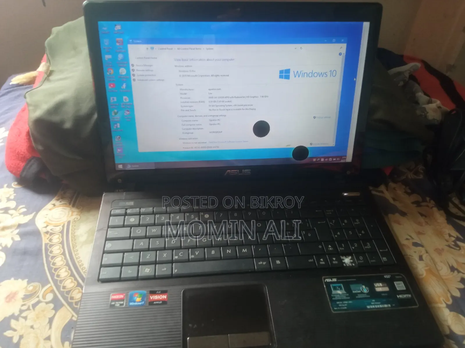Laptop Asus K53TK 4GB RAM AMD A4 HDD 500GB