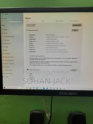 Desktop Computer 4GB Intel Core I3 SSD 256GB