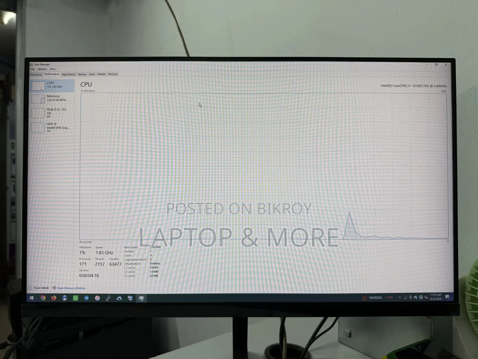 Desktop Computer 8GB Intel Core I3 eMMC 256GB