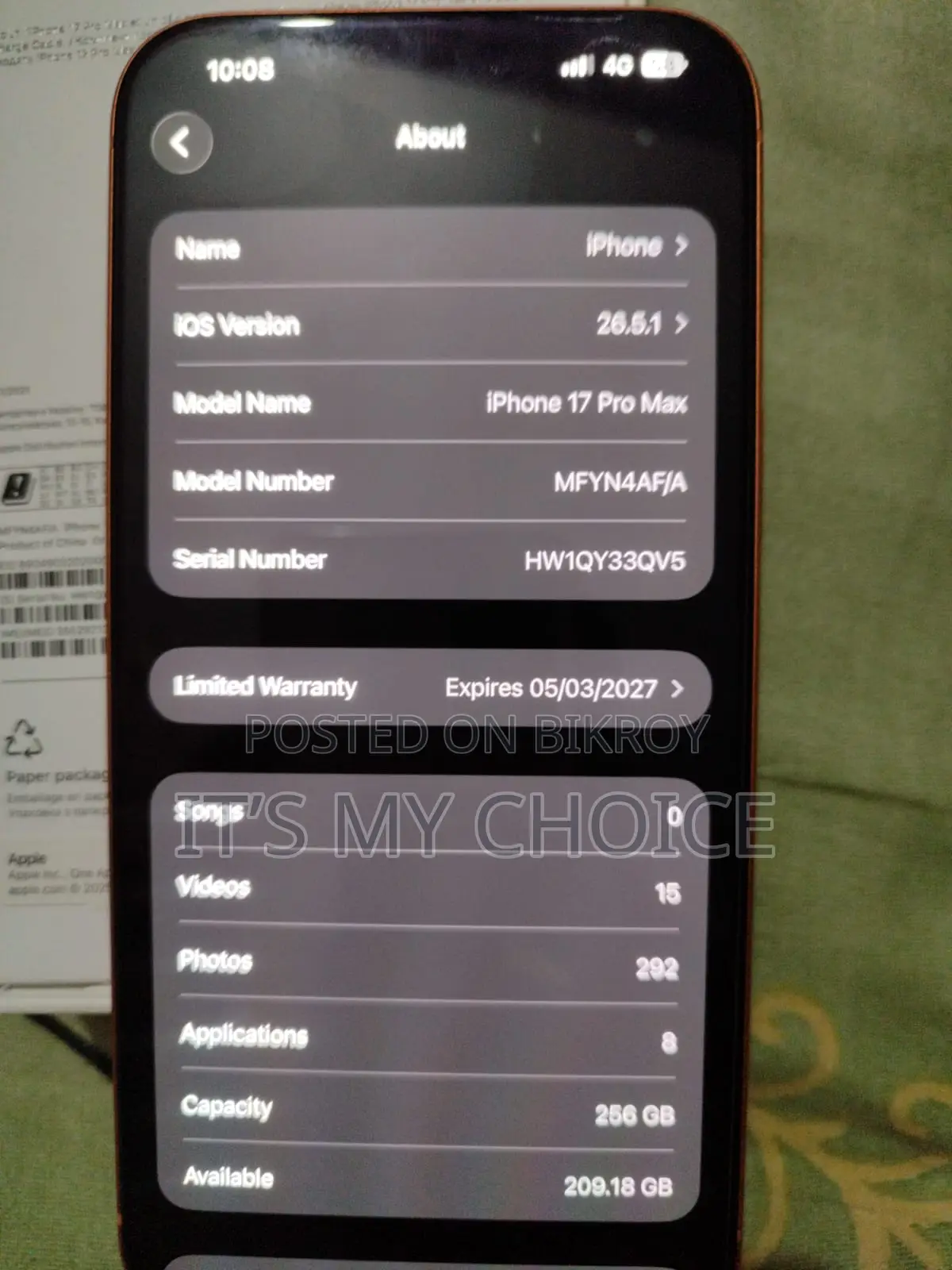 New Apple iPhone 17 Pro Max 256 GB Orange