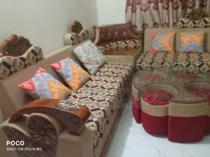 Sofa 3+2+1 Corner Teak Wood