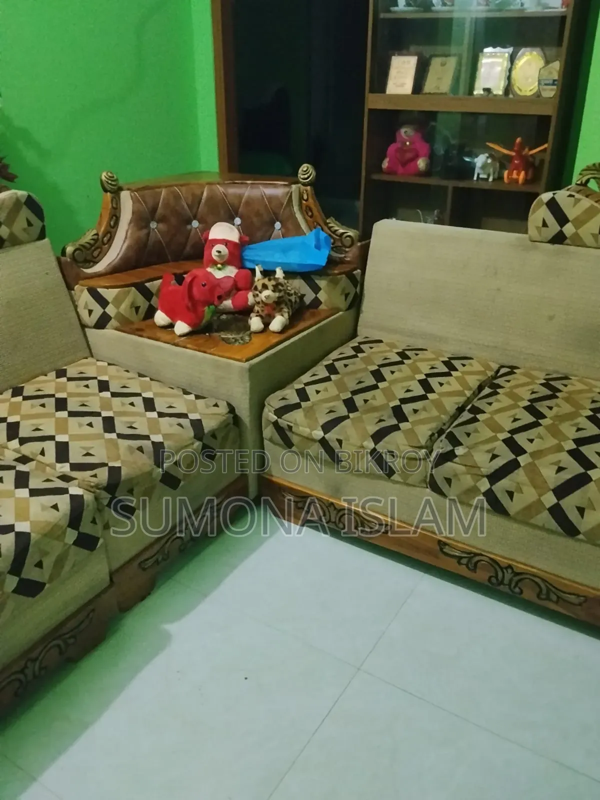 Sofa 3+2+1 Corner Teak Wood